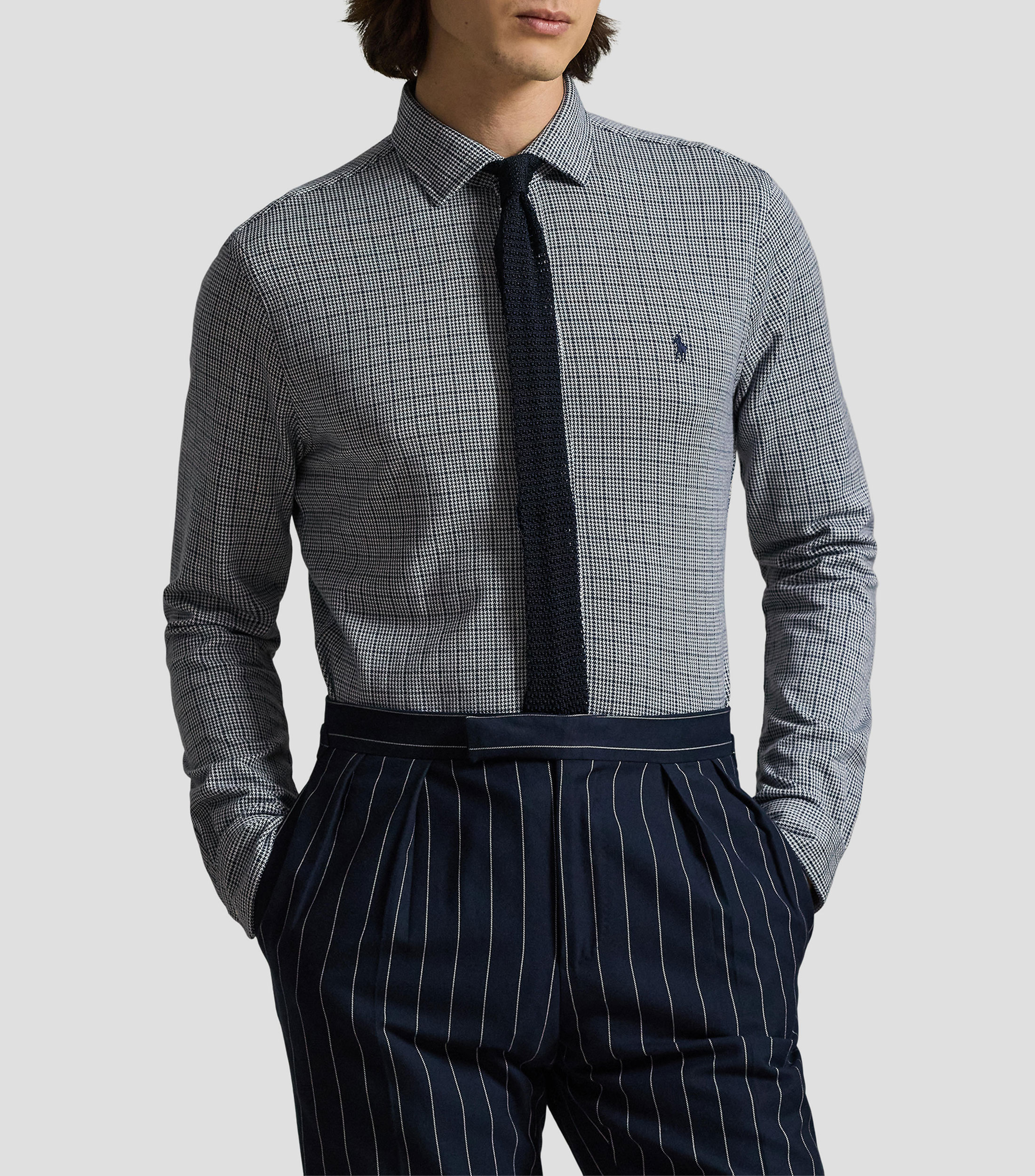 Camisa a cuadros manga larga Hombre
